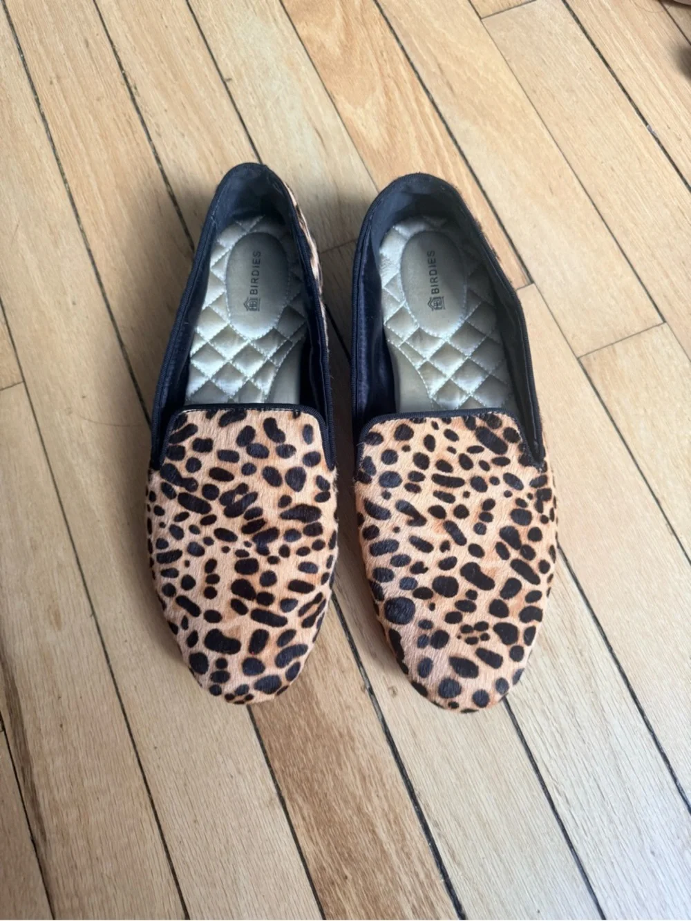 Birdies Leopard Print Women's Slip-On Flats - Tan - Picture 2 of 5
